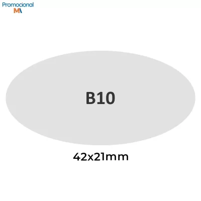 Pin/Boton ou Broche de 42x21mm Níquel - B10-42x21mm