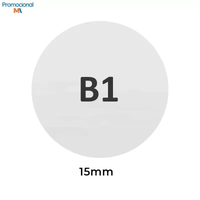Pin/Boton de 15mm Níquel - B1-15mm