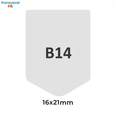 Pin/Boton ou Broche de 16x21mm Níquel - B14-16x21mm