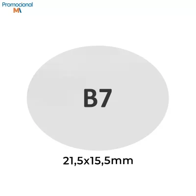 Pin/Boton ou Broche de 21,5x15,5mm Níquel - B7-21,5x15,5mm
