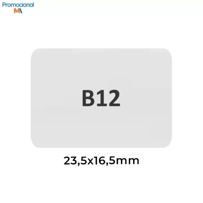 Pin/Boton ou Broche de 23,5x16,5mm Níquel - B12-23,5x16,5mm