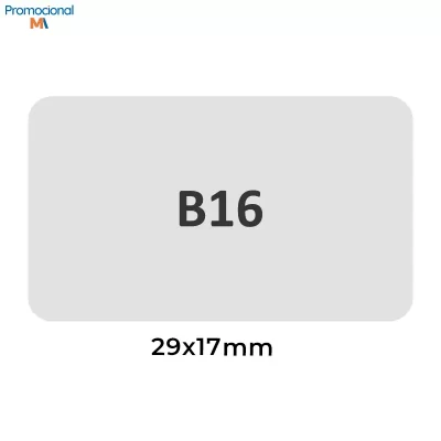Pin/Boton ou Broche de 29x17mm Níquel - B16-29x17mm