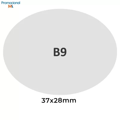 Pin-Boton ou Broche de 37x28mm Níquel - B9-37x28mm