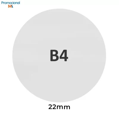 Pin/Boton ou Broche de 22mm Níquel - B4-22mm