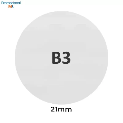 Pin/Boton ou Broche de 21mm Níquel - B3-21mm