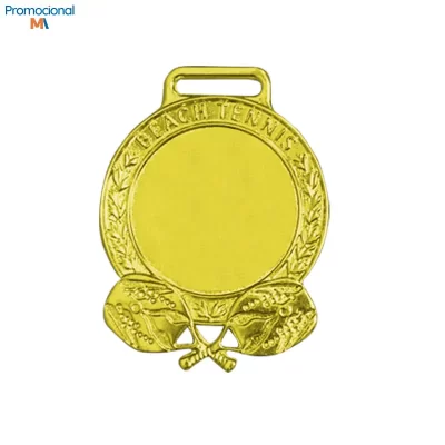 Medalha Beach Tennis 35mm Dourada - PM2-2076