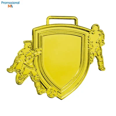 Medalha 2 Jogadores 75x62mm Dourada - PM-2187